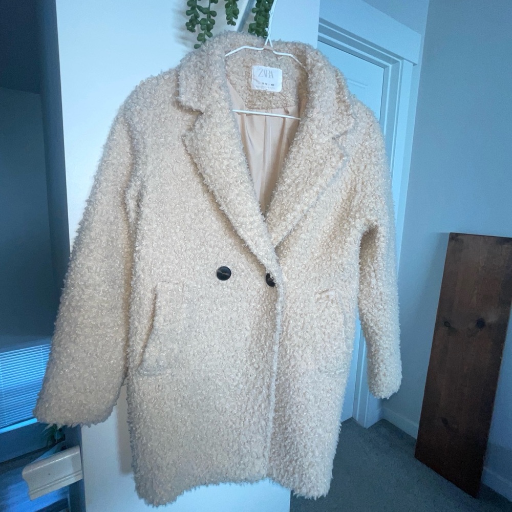 Zara Beige Teddy Jacket